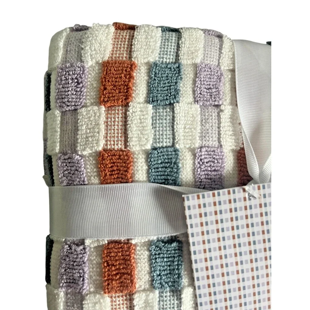 Linea Home Fiesta 8 Piece Towel Set 2 Bath 2 Hand 4 Facecloths Lilac Spice